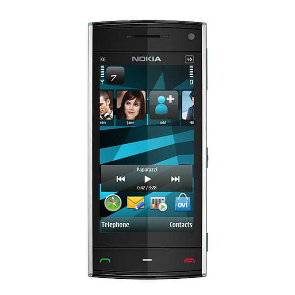 Nokia X6 Одна SIM-карта Синий смартфон