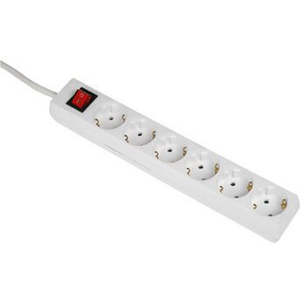 Hama 00030530 6AC outlet(s) 1.4m Weiß Spannungsschutz