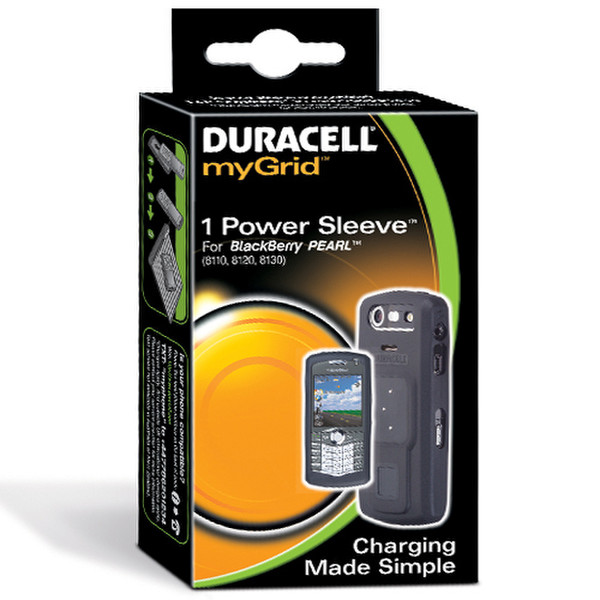 Duracell myGrid BlackBerry Pearl Sleeve Indoor Black mobile device charger