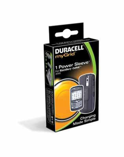 Duracell myGrid BlackBerry Curve Sleeve Для помещений Черный зарядное для мобильных устройств