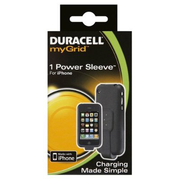 Duracell myGrid iPhone 3 Power Sleeve Innenraum Schwarz Ladegerät für Mobilgeräte