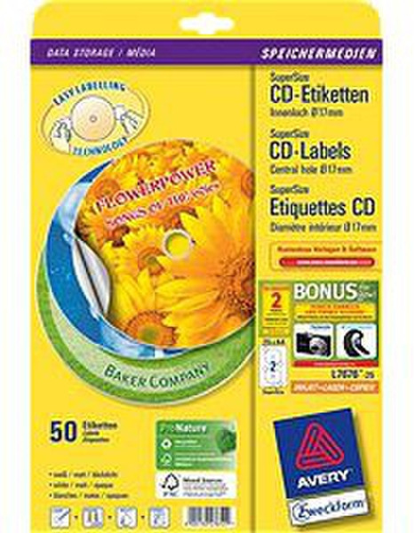 Avery L7676-25P Self-adhesive printer label printer label