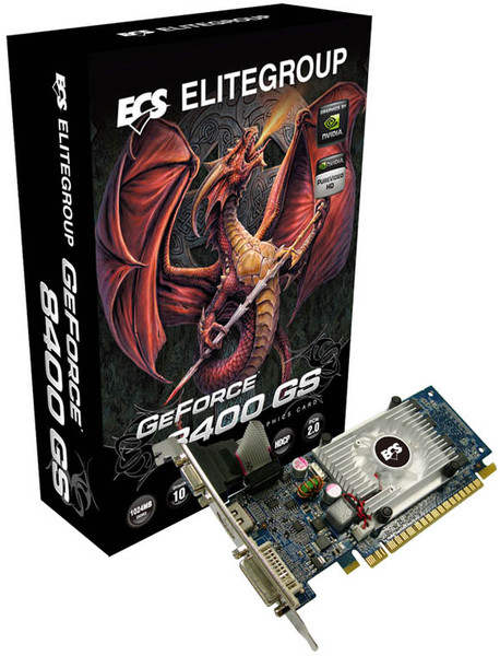 ECS Elitegroup N8400GSC-1GQS-F GeForce 8400 GS 1GB GDDR2 graphics card