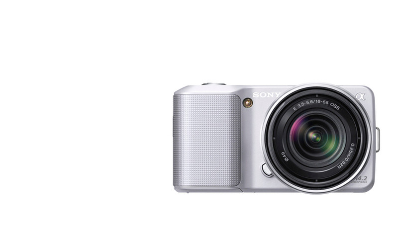 Sony NEX-3K/S Компактный фотоаппарат 14.2МП CMOS 4592 x 3056пикселей Cеребряный compact camera