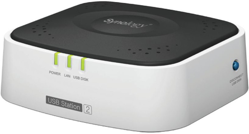Synology USB Station 2 Ethernet LAN Черный, Белый сервер печати