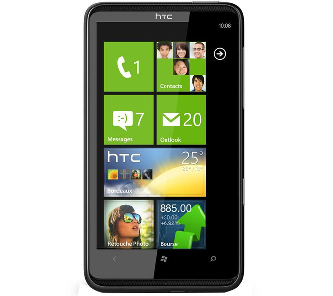 HTC HD7 Одна SIM-карта Черный смартфон