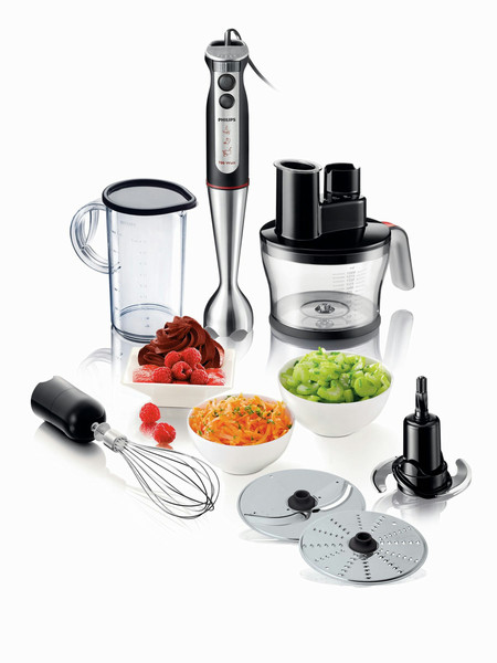 Philips Pure Essentials Collection HR1377/92 Immersion blender 1L 700W Black,Red blender