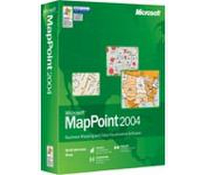 Microsoft MapPoint 2004 Win32 German Version Upgrade CD European Maps