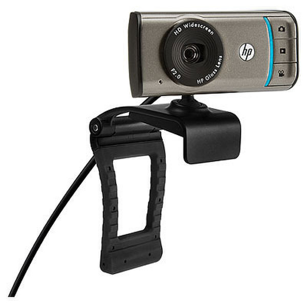 HP HD-3100 5МП 1280 x 720пикселей USB 2.0 Черный, Серый вебкамера