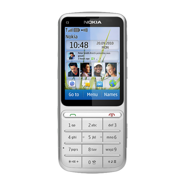Nokia C3-00 Single SIM Silber Smartphone