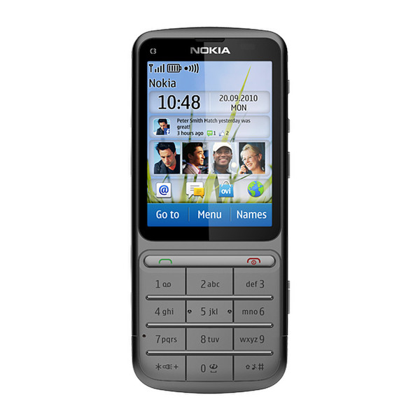 Nokia C3-00 Single SIM Grau Smartphone