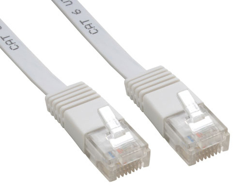 InLine Flat patch cord UTP Cat.6 5m Grey 5m Grey networking cable