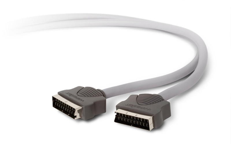 Techlink 640080 1.5m SCART (21-pin) SCART (21-pin) Grey SCART cable