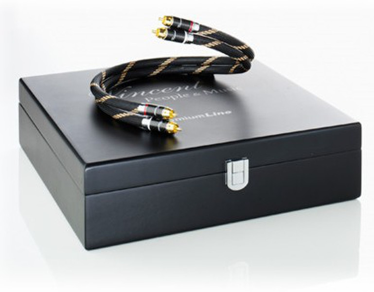 Vincent Modulation RCA Cable 1m RCA RCA Black audio cable