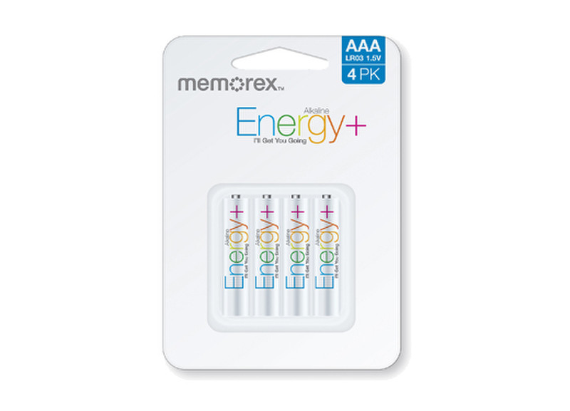 Memorex Alkaline AAA 4 Pack Alkaline 1.5V non-rechargeable battery