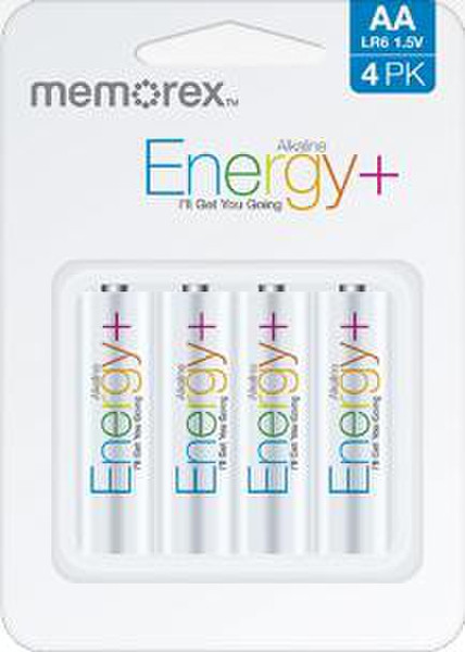 Memorex Alkaline AA 4 Pack Alkaline 1.5V non-rechargeable battery