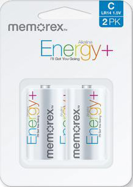 Memorex Alkaline C 2 Pack Alkaline 1.5V non-rechargeable battery