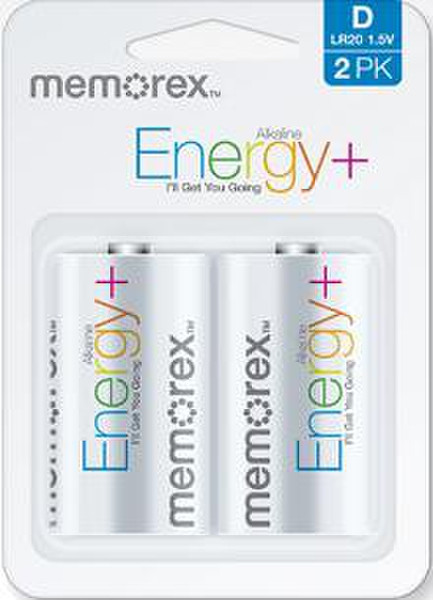 Memorex Alkaline D 2 Pack Щелочной 1.5В батарейки