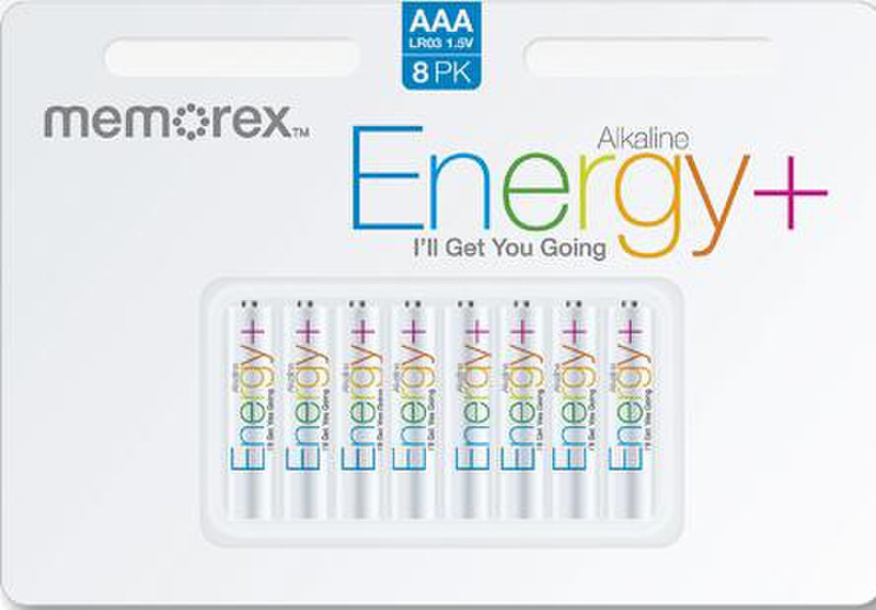 Memorex Alkaline AAA 8 Pac Alkaline 1.5V non-rechargeable battery