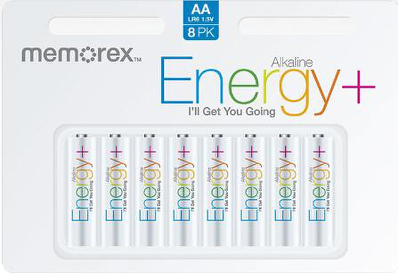 Memorex lkaline AA 8 Pack Alkaline 1.5V non-rechargeable battery