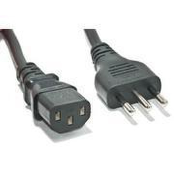 Juniper C13 - CEI 2.5m Power plug type L C13 coupler Black power cable