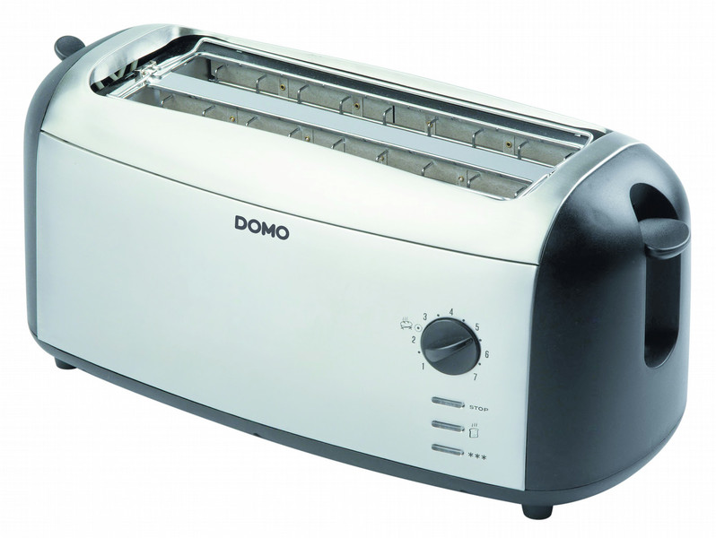 Domo DO970T 4Scheibe(n) 1400W Schwarz, Weiß Toaster