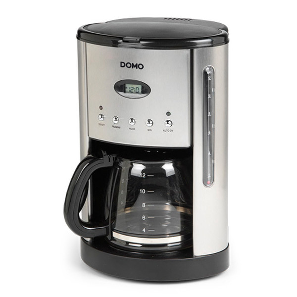 Domo DO413KT freestanding Drip coffee maker 1.8L Black,Stainless steel coffee maker
