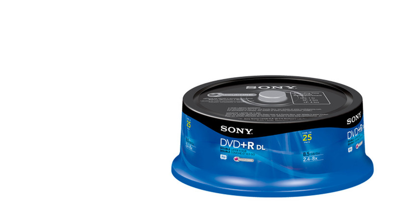 Sony 25DPR85RS2 8.5ГБ DVD+R 25шт чистый DVD