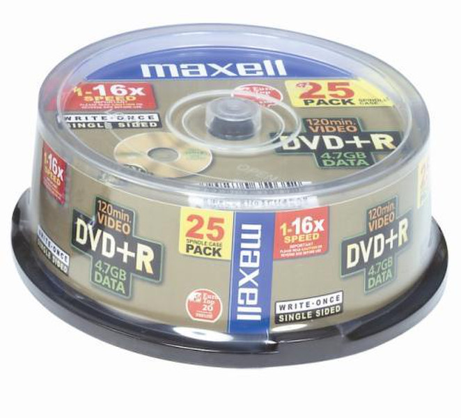 Maxell DVD+R 4,7GB 16X 25-Pack 4.7GB DVD+R 25Stück(e)