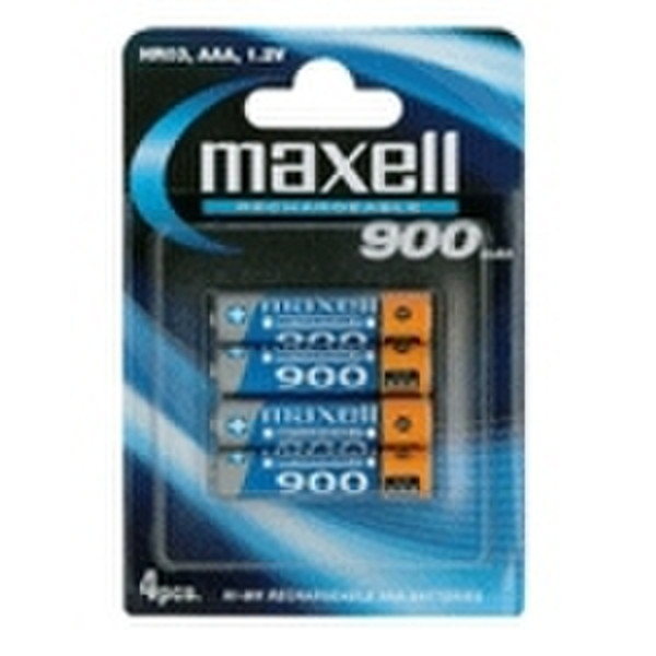 Maxell NI-MH HR-03 Battery Nickel-Metallhydrid (NiMH) 900mAh 1.5V Wiederaufladbare Batterie