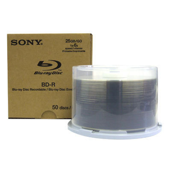 Sony 50BNR25AP6 25GB BD-R 50Stück(e) Leere Blu-Ray Disc