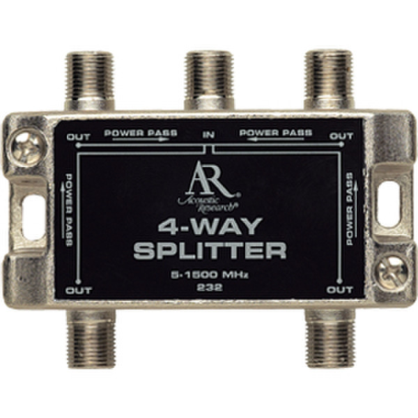 Audiovox AP232N Schwarz, Silber Kabelspalter oder -kombinator