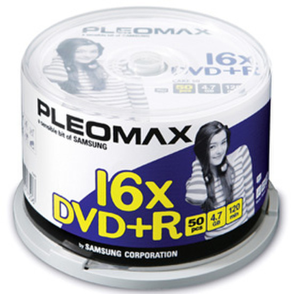 Samsung Pleomax DVD+R 4.7GB, Cake Box 50-pk 4.7ГБ 50шт