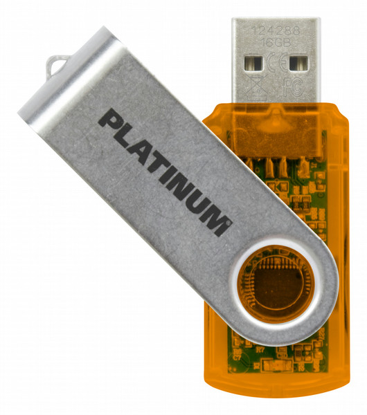 Bestmedia 4GB USB Stick Twister 4GB USB 2.0 Typ A Orange,Transparent USB-Stick