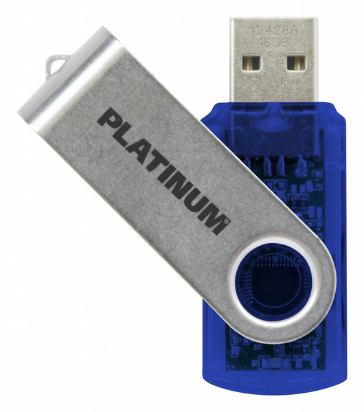 Bestmedia 4GB USB Stick Twister 4ГБ USB 2.0 Синий, Прозрачный USB флеш накопитель
