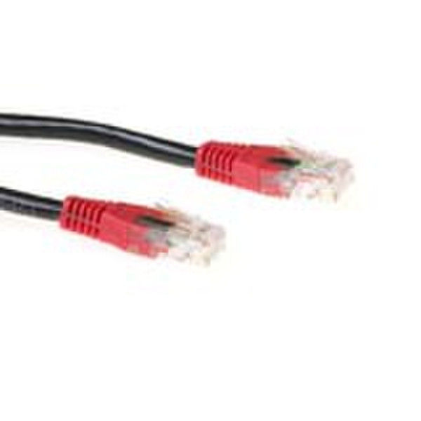 Intronics CAT6 UTP cross-over patchcable black with red tules