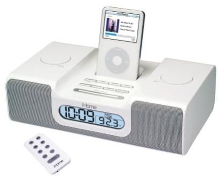 iHome iH5 iPod Clock Radio White