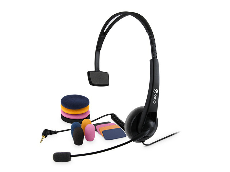 Doro HS125 Kopfband Monophon Verkabelt Schwarz Mobiles Headset