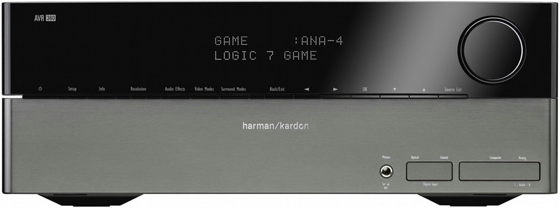 Harman/Kardon AVR 360 55Вт 7.1канала Surround Черный, Cеребряный AV ресивер