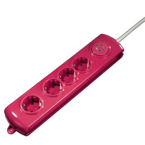 Hama 00047765 4AC outlet(s) 1.4m Pink surge protector