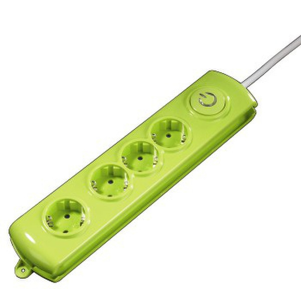Hama 00047766 4AC outlet(s) 1.4m Green surge protector