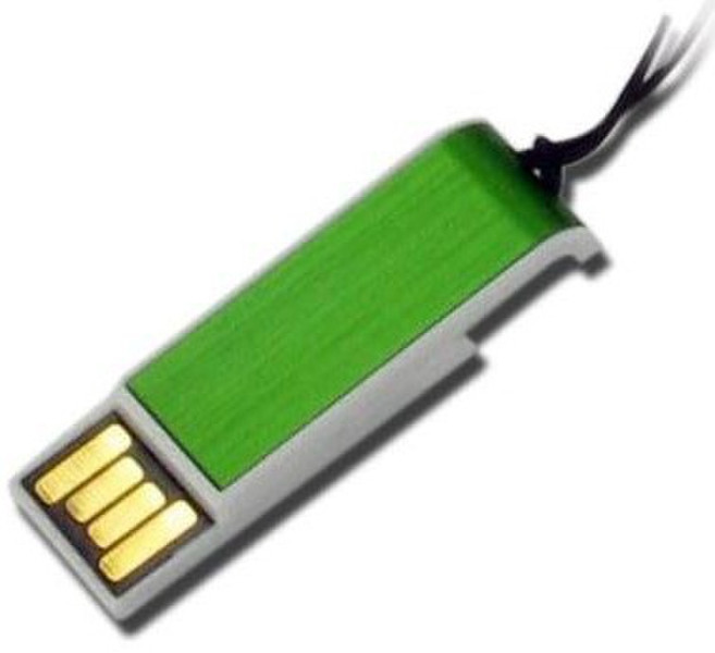 Nilox 05NX0205WP001 4ГБ USB 2.0 Type-A Зеленый USB флеш накопитель