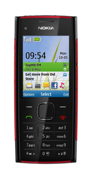 Nokia X2 Single SIM Schwarz, Rot Smartphone