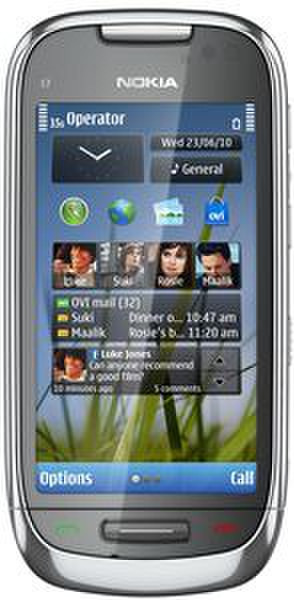 Nokia C7 Single SIM Silber Smartphone