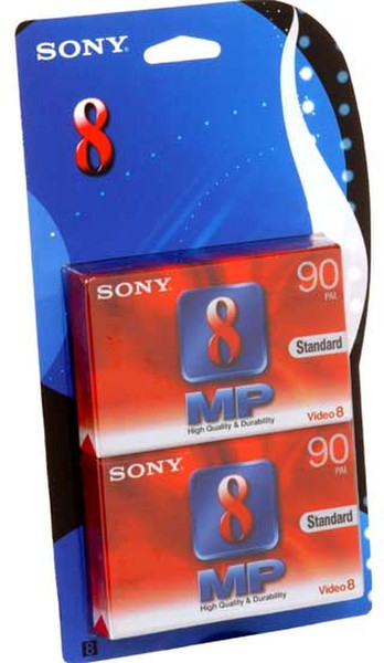 Sony Video8 Std. 2 pak - 90 Min Leeres Videoband