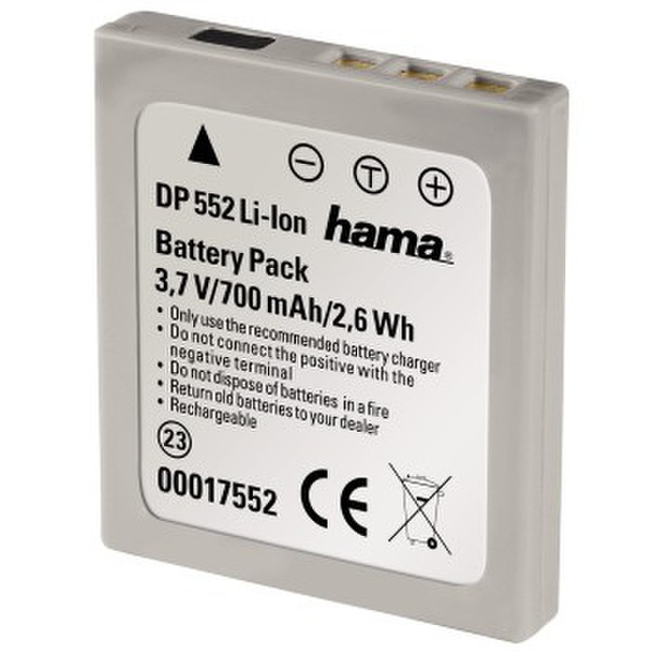 Hama 00017552 Литий-ионная (Li-Ion) 700мА·ч 3.7В аккумуляторная батарея