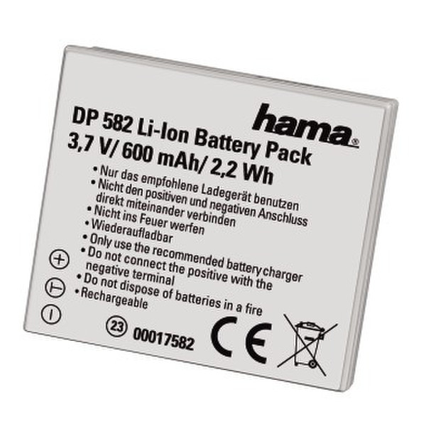 Hama 00017582 Lithium-Ion (Li-Ion) 600mAh 3.7V Wiederaufladbare Batterie