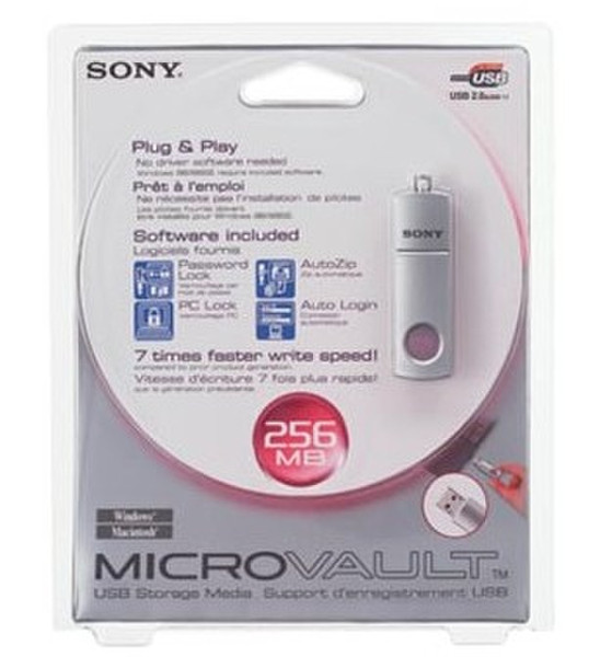 Sony 256MB Micro Vault Mini 0.256GB USB 2.0 Type-A USB flash drive
