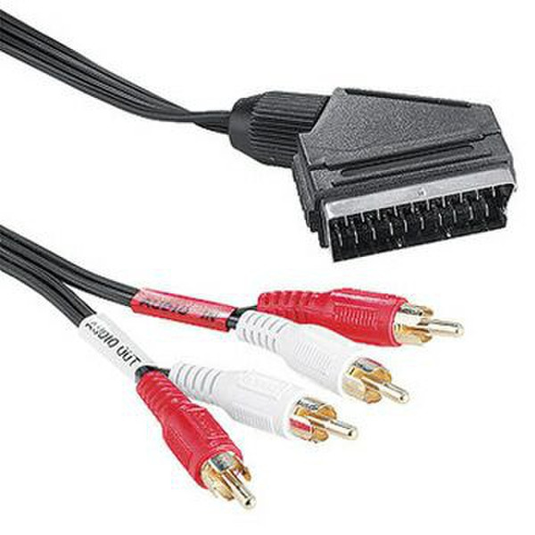 Hama Scart - 4x RCA 2м SCART (21-pin) 4 x RCA Черный