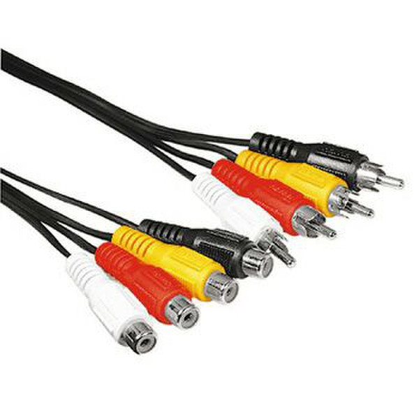 Hama 4x4 RCA 2.5m 4 x RCA Schwarz Composite-Video-Kabel